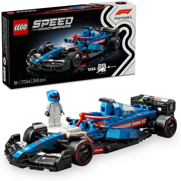 Lego Speed Champions Visa Cash App Rb Vcarb 01 F1 Yarış Arabası 77246 – Yetişkinler Için Rb Kıyafeti ürün görseli 1
