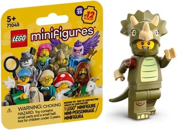 Lego Minifigür 71045 Seri 25-8 - Triceratops Costume Fan 5702017567584 ürün görseli 1