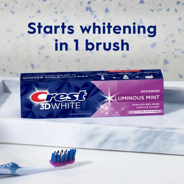 Crest 3D White Luminous Mint Diş Macunu 104 GR - Resim 2