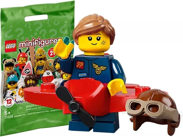 Lego 71029 Minifigür Seri 21 9 - Airplane Girl Minifigür ürün görseli 1
