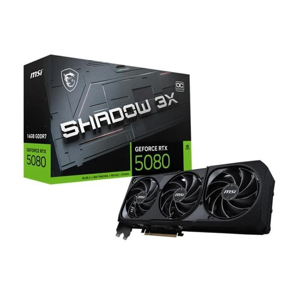 MSI RTX 5080 Shadow 3X OC 16G G5080-16S3C 256 Bit GDDR7 16 GB Ekran Kartı ürün görseli 1