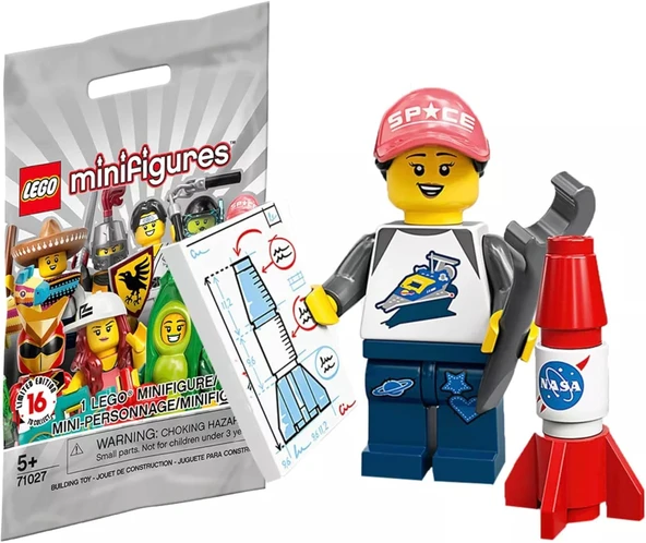 Lego 71027 Minifigür Seri 20 6 - Space Fan Minifigür ürün görseli 1