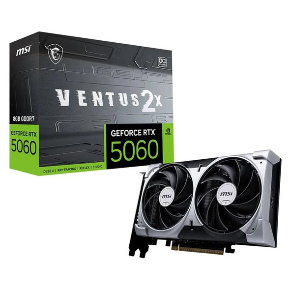 MSI RTX 5060 8G Ventus 2X OC White G5060-8V2CW 128 Bit GDDR7 8 GB Ekran Kartı ürün görseli 1