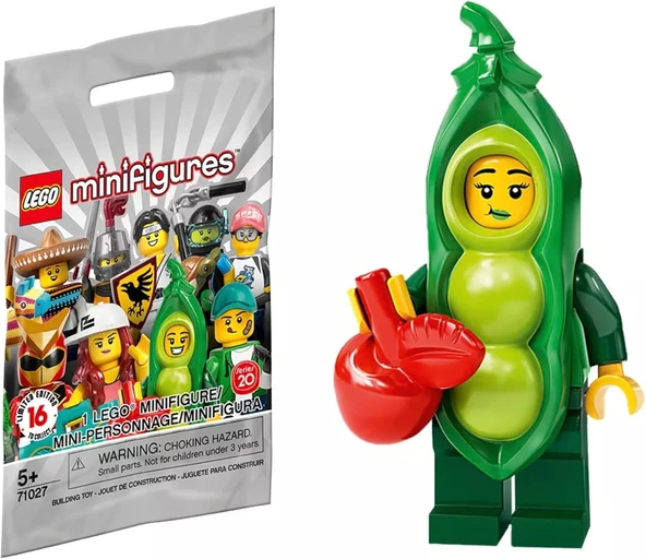 Lego 71027 Minifigür Seri 20 3 - Peapod Costume Girl Minifigür ürün görseli 1