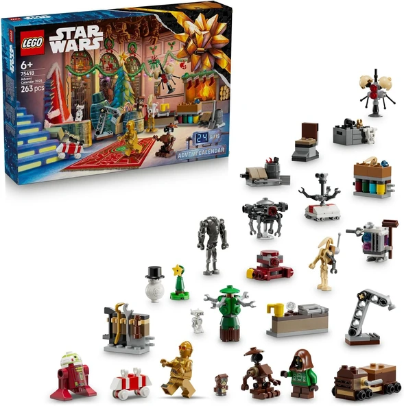 Lego Star Wars 2025 Yılbaşı Takvimi 75418 – 6 Yaş Ve Üzeri Çocuklar İçin Yaratıcı Yapım Seti, Yeni Y ürün görseli 1