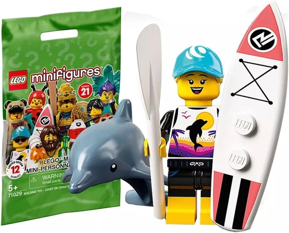 Lego 71029 Minifigür Seri 21 1 - Paddle Surfer Minifigür 5610015870097 ürün görseli 1