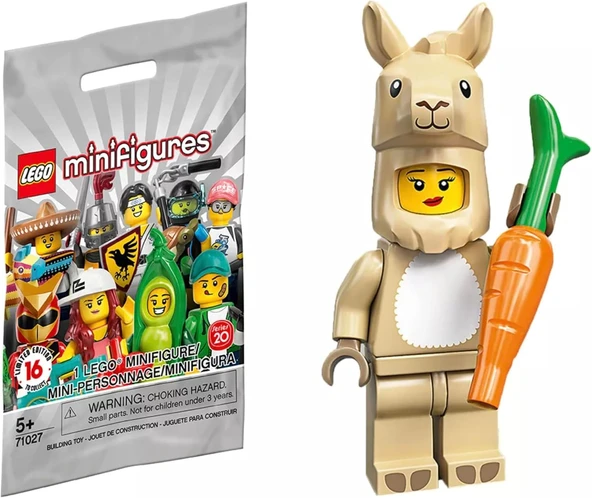 Lego 71027 Minifigür Seri 20 7 - Llama Costume Girl Minifigür ürün görseli 1