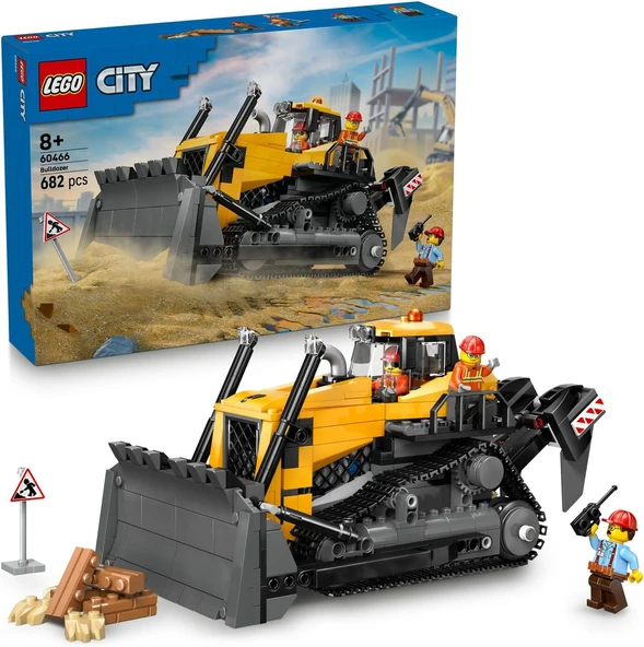 Lego City Sarı Buldozer 60466 – 8 Yaş Ve Üzeri Çocuklar Için İnşaat Sahası Temalı Araç Ve Ekipman Oy ürün görseli 1