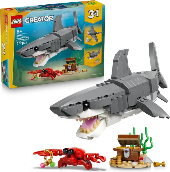 Lego Creator Acımasız Köpek Balığı Ile Hazine Sandığı 31381 – 8 Yaş Ve Üzeri Çocuklar Için Fener Bal ürün görseli 1