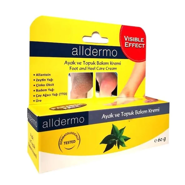 ALLDERMO AYAK BAKIM TOPUK ÇATLAK KREMİ 60 GR ürün görseli 1