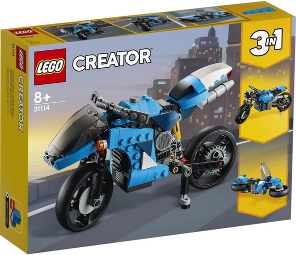 Lego® Creator 3'Ü 1 Arada Süper Motosiklet 31114 Oyuncak Motosiklet Yapım Seti; Motosikletleri Ve Ya ürün görseli 1