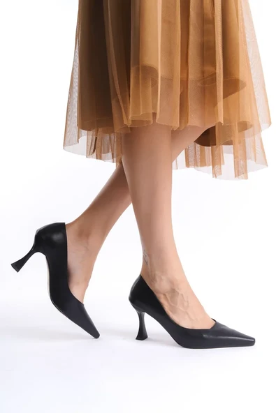 Kadın Mat Siyah Stiletto TR08MS27H - Resim 3