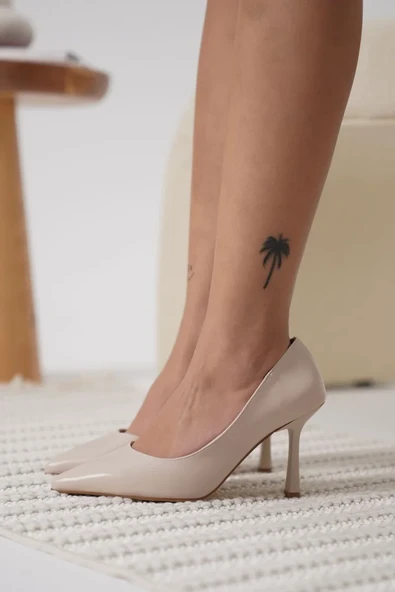 Kadın Mat Bej Stiletto TR08MS26B - Resim 4