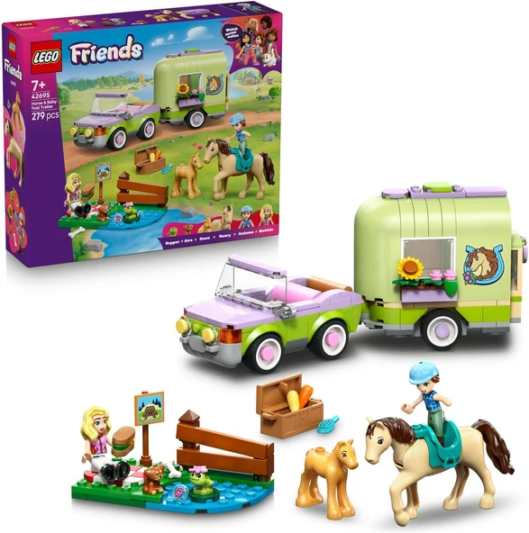 Lego Friends At Ve Tay Römorku 42695 – 7 Yaş Ve Üzeri Çocuklar Için Autumn Ve Matilde Mini Bebekleri ürün görseli 1