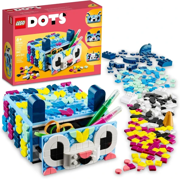 Lego® Dots Yaratıcı Hayvan Çekmecesi 41805-6 Yaş Ve Üzeri Çocuklar Için İnşa Edilebilen Kendin Yap S ürün görseli 1