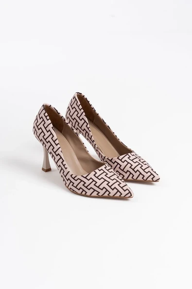 Kadın Bej Desenli Stiletto TR08MS12B - Resim 2