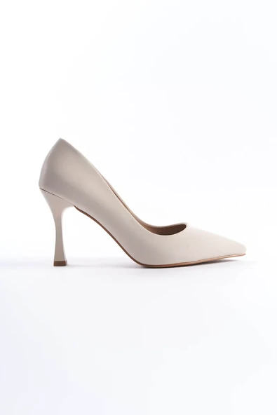 Kadın Bej Saten Stiletto TR08MS01B - Resim 2