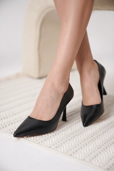Kadın Mat Siyah Stiletto TR08MS26A - Resim 2