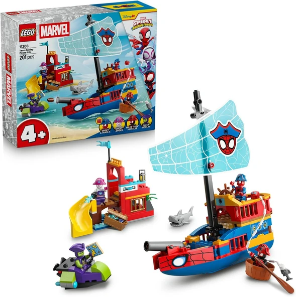Lego Marvel Spidey Ve İnanılmaz Arkadaşları Spidey Takımı Korsan Gemisi 11208-4 Yaş Ve Üzeri Çocukla ürün görseli 1