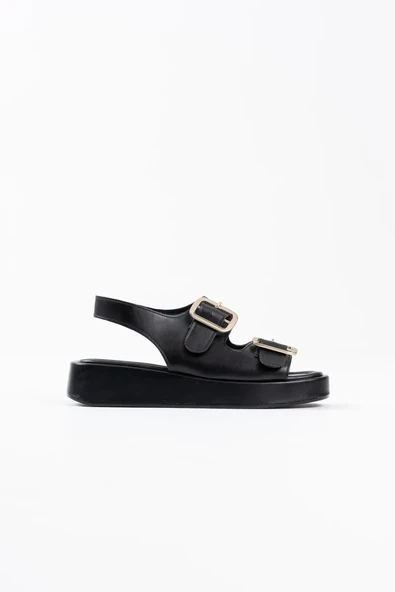 Siyah Cilt Kadın Sandalet TR17MY02A - Resim 2