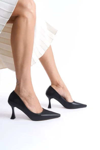 Kadın Mat Siyah Stiletto TR08MS27H - Resim 5