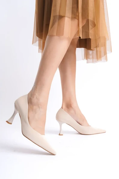 Kadın Bej Saten Stiletto TR08MS27E ürün görseli 1