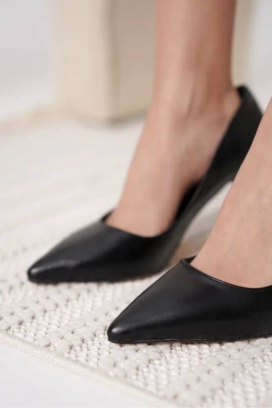 Kadın Mat Siyah Stiletto TR08MS26A - Resim 4