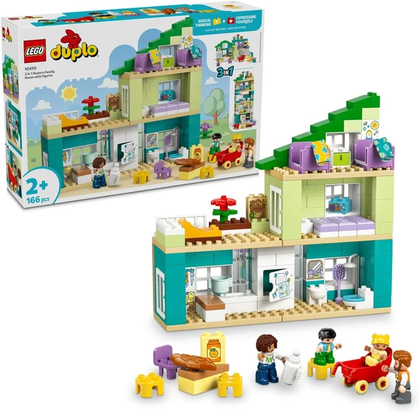 Lego Duplo Kasabası 3’Ü 1 Arada Figürlü Modern Aile Evi 10470-2 Yaş Ve Üzeri Çocuklar Için Biberon V ürün görseli 1