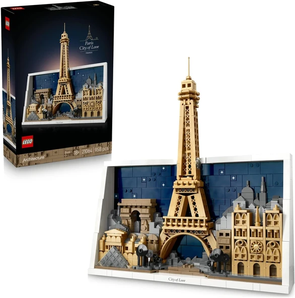 Lego Architecture Paris – Aşıklar Şehri 21064 – Yetişkinler Için Eyfel Kulesi, Notre Dame, Zafer Tak ürün görseli 1