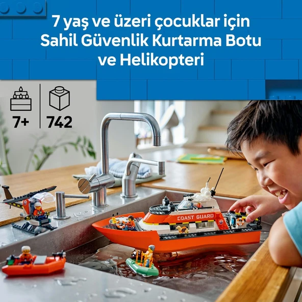 takaqです。① PTTAVM: Lego City Sahil Güvenlik Kurtarma Botu Ve Helikopteri