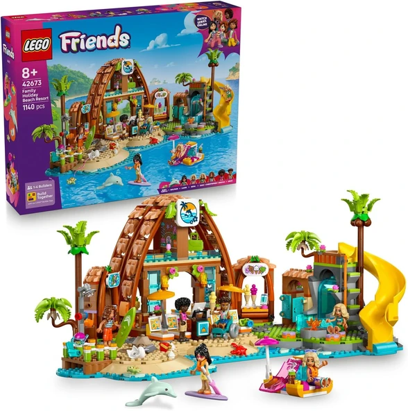 Lego Friends Aile Tatil Köyü 42673-8 Yaş Ve Üzeri Hayvansever Ve Deniz Tutkunu Çocuklar Için Deniz H ürün görseli 1