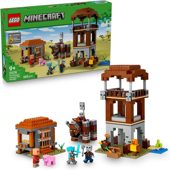 Lego Minecraft Yağmacı Karakolu Ve Çapulcu 21278 - Video Oyunu Seven Minecraft Hayranı 9 Yaş Ve Üzer ürün görseli 1