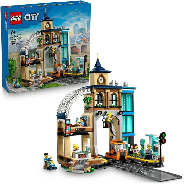 Lego City Merkez Tren İstasyonu 60469 – Tren Modeli Seven 7 Yaş Ve Üzeri Çocuklar Için Raylı Sistem ürün görseli 1