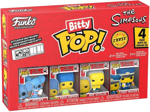 Funko Bitty Pop! The Simpsons - Itchy 4Pkund Bir Sürpriz Mini Figür - 0,9 Inç (2,2 Cm) Koleksiyon Pa ürün görseli 1