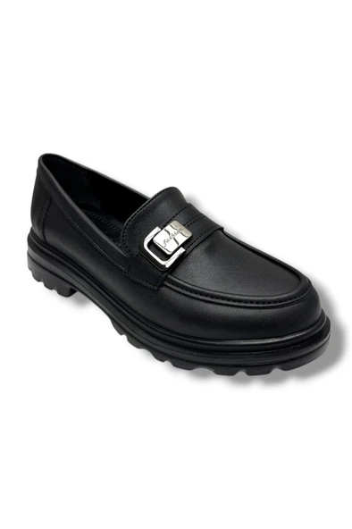 Fancy 836-26 Deri Loafer Tokalı Anatomik Kadın Ayakkabı ürün görseli 1