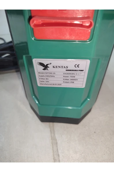 KENTAŞ CSP750C PLASTİK DRENAJ POMPALARI - Resim 2