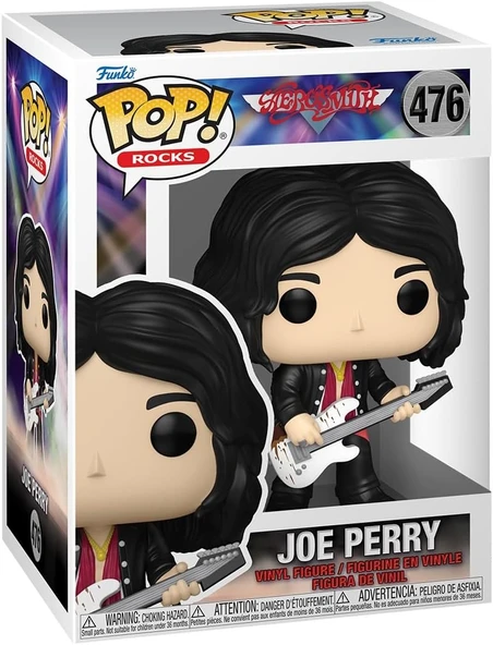 Funko Pop Rocks: Aerosmith - Joe Perry With White Guitar, Oyuncak Figür ürün görseli 1