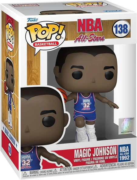 Funko 59373 Pop Nba:Efsaneler Magic Johnson(Mavi All Star Uni 1991), Renkli Oyuncak Figür ürün görseli 1