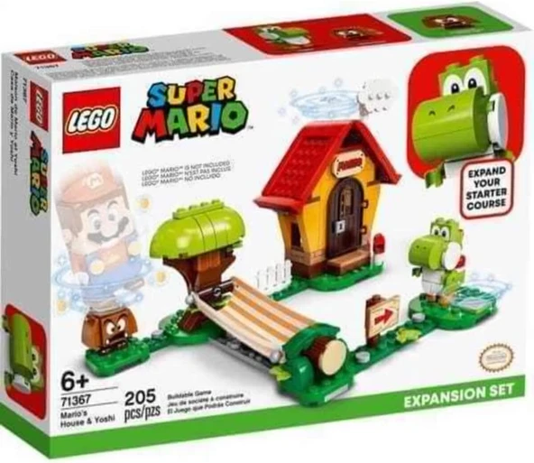 Lego® Super Mario™ Mario’Nun Evi Ve Yoshi Ek Macera Seti 71367 Yapım Seti; Yaratıcı Çocuklar Için Ko ürün görseli 1