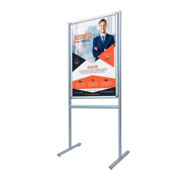 Infoboard B1 (70x100cm) Çift Taraflı Ayaklı Poster Pano ürün görseli 1