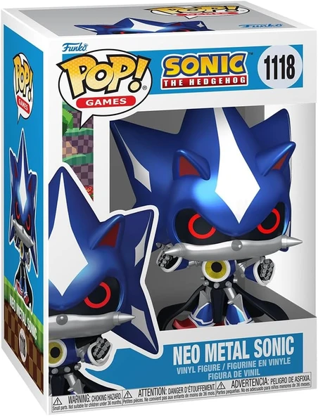 Funko Pop! Games: Sonic - Neo Metal Sonic - Metalik - Sonic The Hedgehog - Koleksiyon Vinil Figür - ürün görseli 1