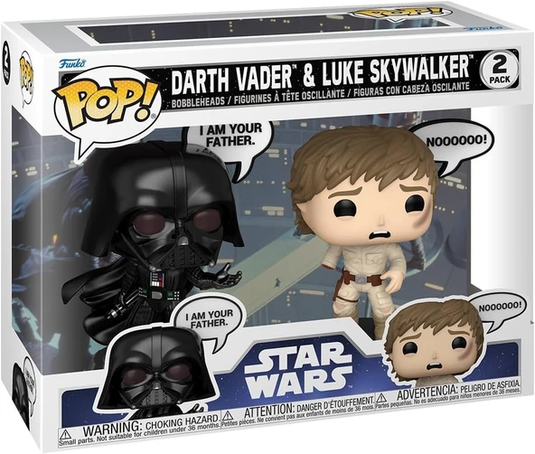 Funko Pop Star Wars: Sözler - Vader Ve Luke & Luke 2Pk - Yıldız Savaşları - Koleksiyon Vinil Figür - ürün görseli 1