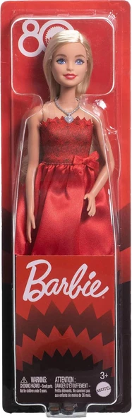 Barbie 80.Yıl Kırmızı Elbiseli, Jgd25 - Resim 8