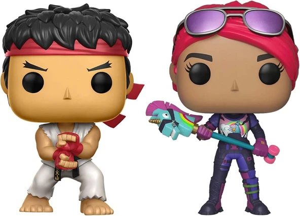 Funko Pop! Games: Fortnite - 2 Paket Ryu & Brite Bomber - Street Fighter - Vinil Koleksiyon Figürü - ürün görseli 1