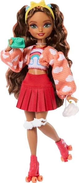 Barbie Rüya Arkadaşlar Bebek Ve Aksesuarları, Eklemleri Bükülebilen, Kahverengi Saçlı, Patenci Teres ürün görseli 1