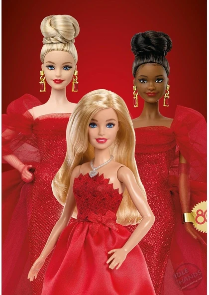 Barbie 80.Yıl Kırmızı Elbiseli, Jgd25 - Resim 2