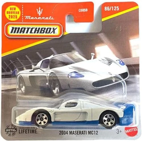 Matchbox - 2004 Maserati Mc12 - White (1/64) Jbn66 ürün görseli 1