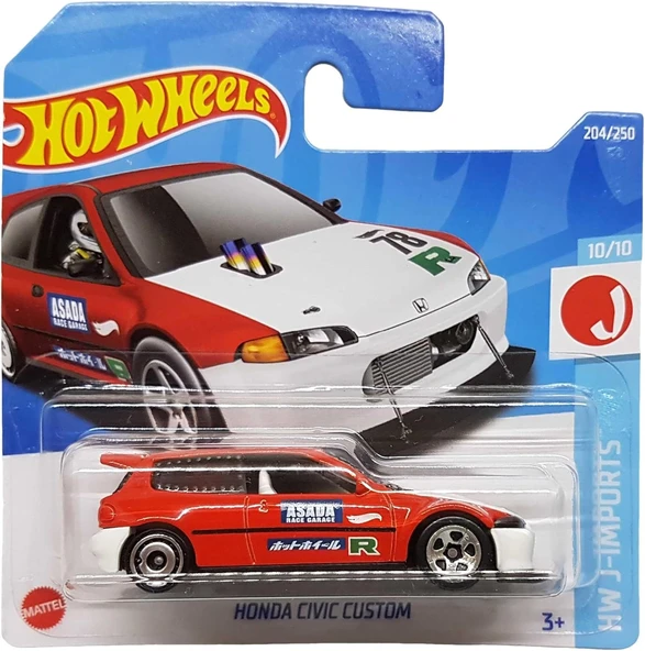 Hot Wheels - Honda Civic Custom - Hw J-Imports 10/10 - Hcx78 - Short Card - Asada Race Garage - Matt ürün görseli 1