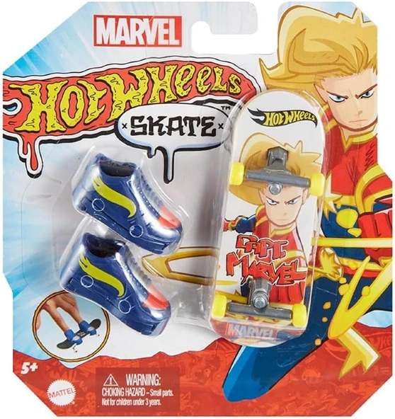 Hot Wheels Skate Temalı Parmak Kaykay Ve Ayakkabı Paketleri Hmy18-Hnl75 Marvel Captain Marvel ürün görseli 1