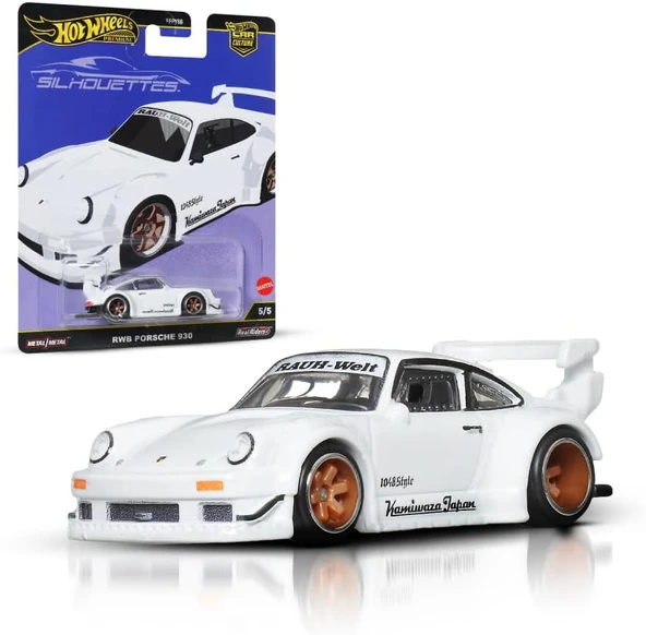 Hot Wheels Premium Araba Kültürü Siluetleri 1:64 Ölçekli Döküm Rwb Porsche 930 Araç Gerçek Biniciler ürün görseli 1